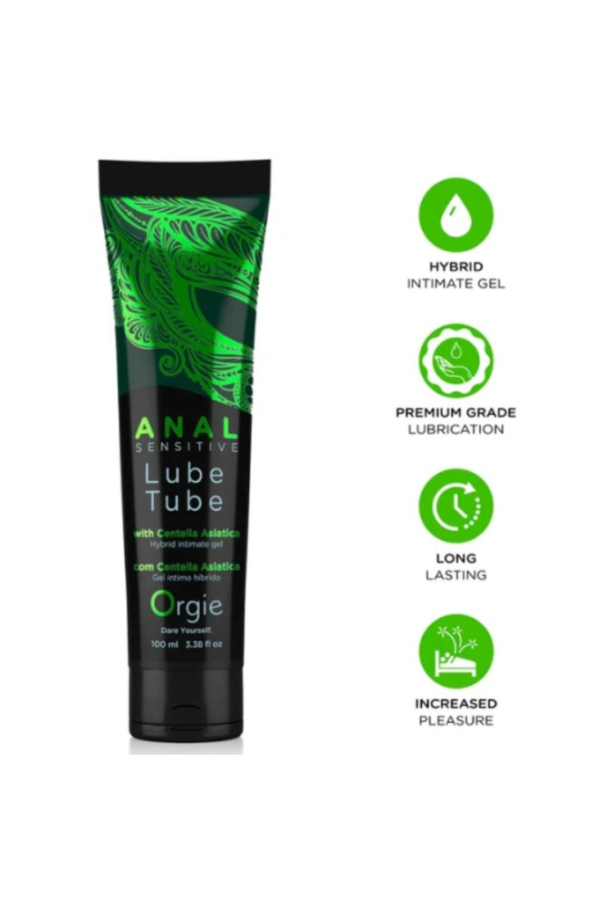 ORGIE - TUBO LUBRIFICANTE ANALE GEL IBRIDO SENSITIVO PER SESSO ANALE 100 ML