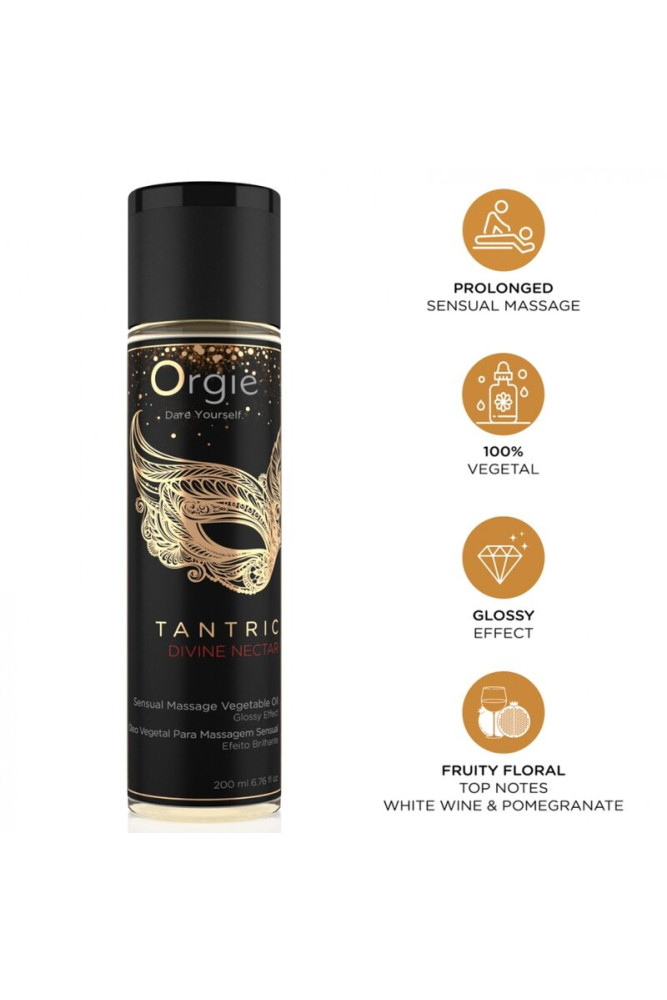 ORGIE - NETTARE DIVINO TANTRA OLIO VEGETALE PER MASSAGGI SENSUALI 200 ML
