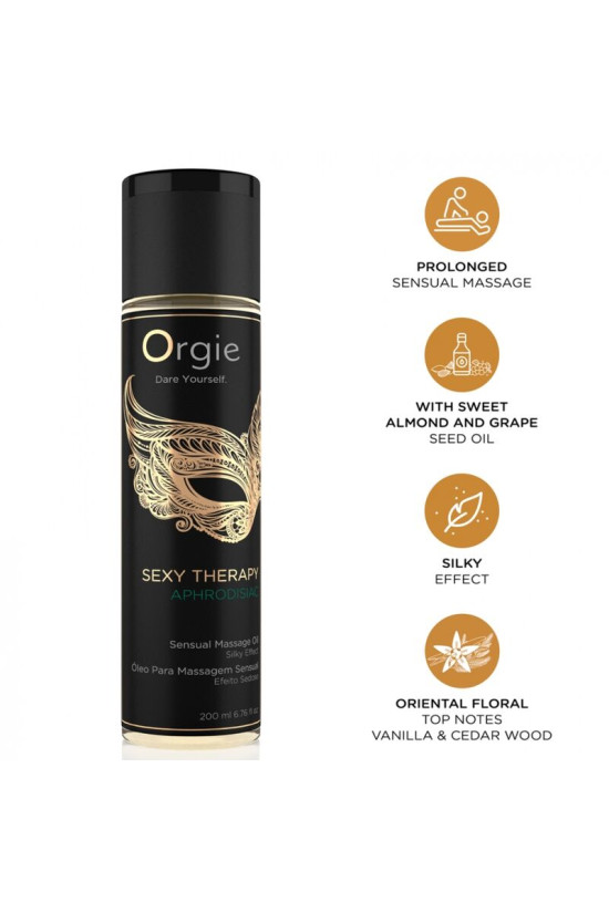 ORGIE - OLIO DA MASSAGGIO SENSUALE AFRODISICO PER UNA TERAPIA SEXY 200 ML