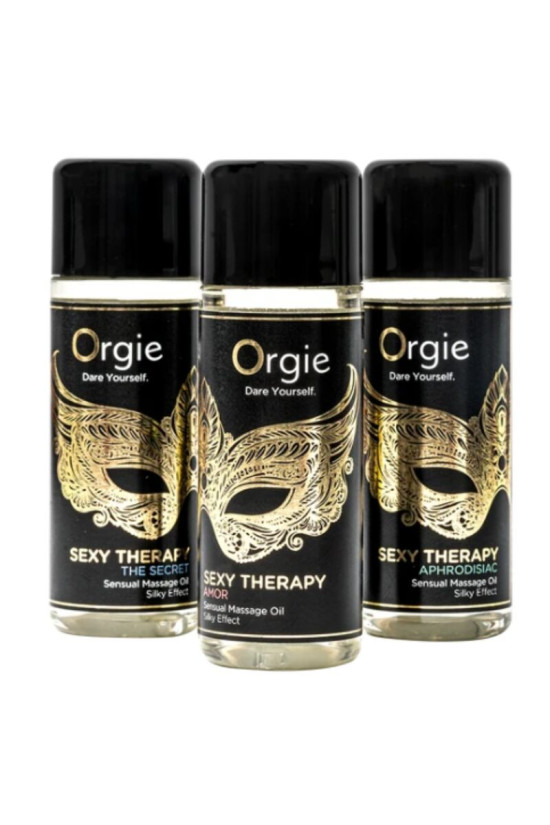 ORGIE - COLLEZIONE MINI FORMATO SEXY THERAPY OLI DA MASSAGGIO SENSUALI 3 X 30 ML