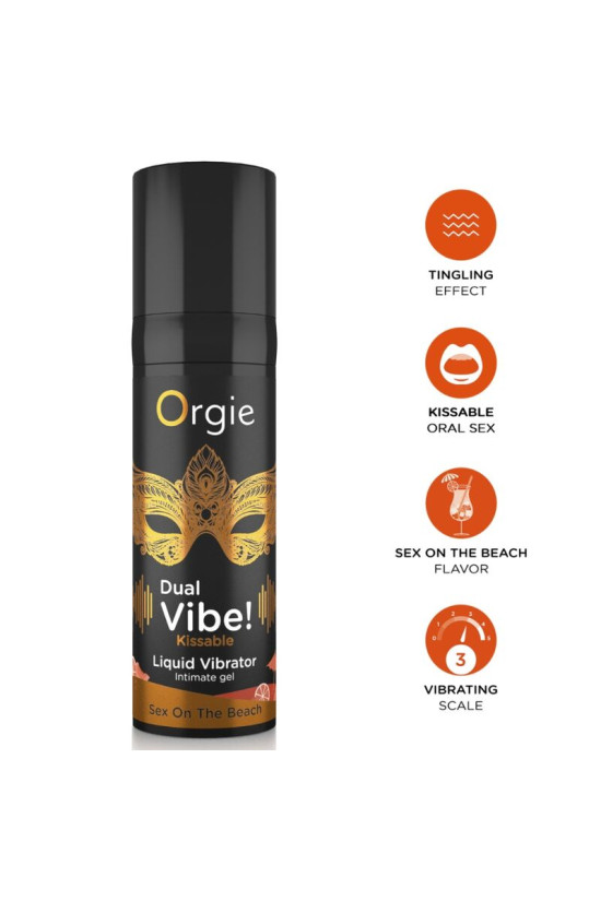 ORGIE - DOPPIA VIBRAZIONE! VIBRATORE LIQUIDO BACIABILE SEX ON THE BEACH 15 ML