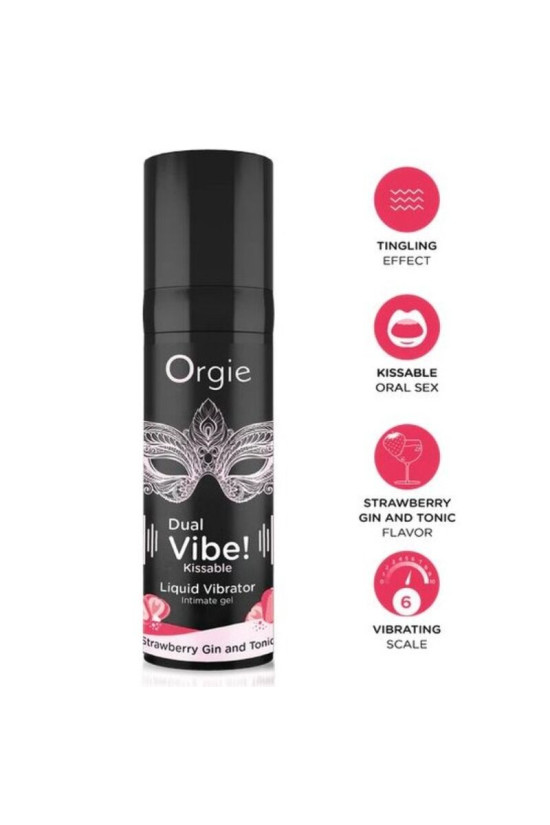 ORGIE - DOPPIA VIBRAZIONE! LIQUIDO VIBRANTE AL GUSTO DI GIN ALLA FRAGOLA E TONICO