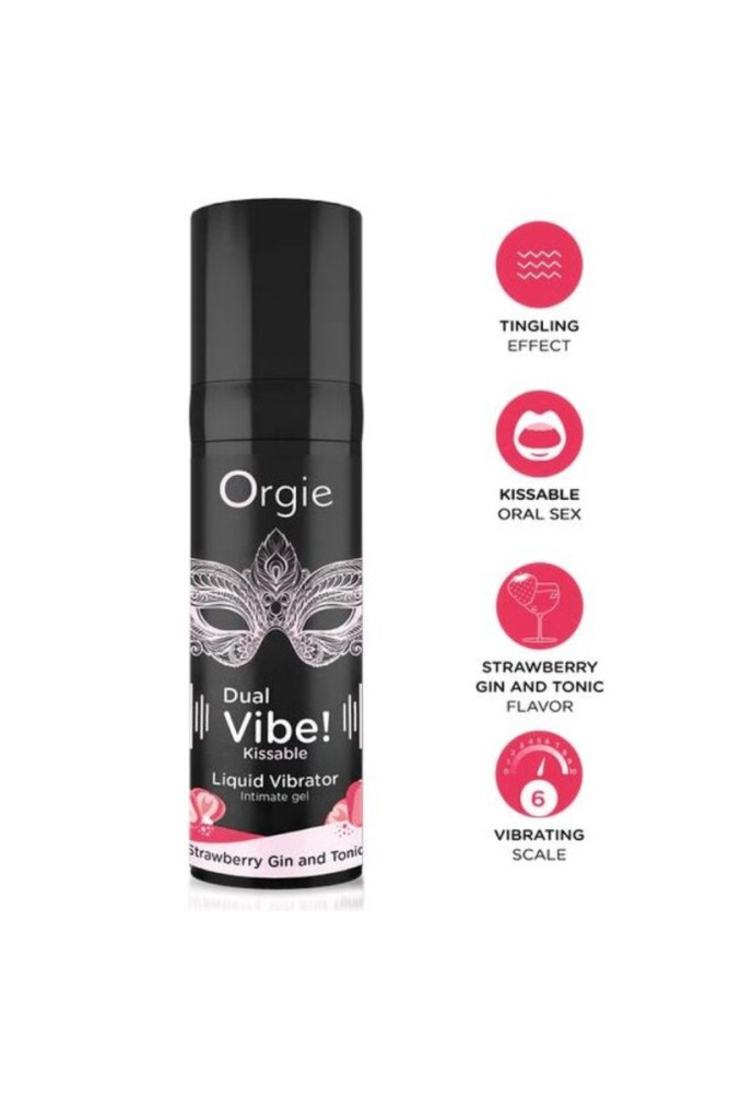 ORGIE - DOPPIA VIBRAZIONE! LIQUIDO VIBRANTE AL GUSTO DI GIN ALLA FRAGOLA E TONICO