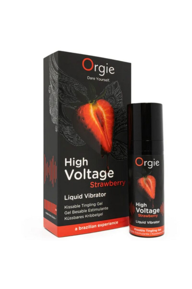 ORGIE - VIBRATORE LIQUIDO AD ALTA TENSIONE AL GUSTO DI FRAGOLA EXTRA FORTE E BACIABECILLE 15 ML