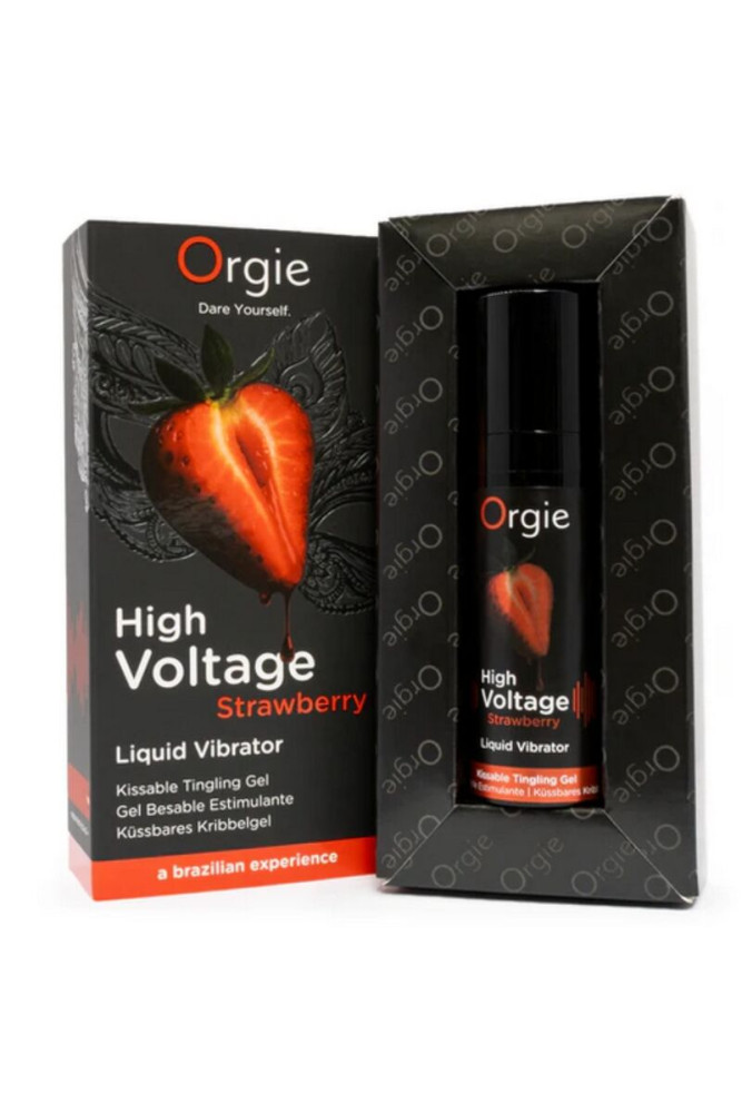 ORGIE - VIBRATORE LIQUIDO AD ALTA TENSIONE AL GUSTO DI FRAGOLA EXTRA FORTE E BACIABECILLE 15 ML