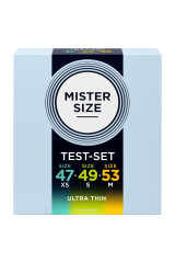MISTER SIZE - CONFEZIONE CAMPIONE PRESERVATIVI MISURA 47-49-53 MM (3 UNITÀ)