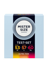 MISTER SIZE - CAMPIONE CONFEZIONE PRESERVATIVI MISURA 53-57-60 MM (3 UNITÀ)