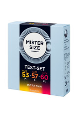 MISTER SIZE - CAMPIONE CONFEZIONE PRESERVATIVI MISURA 53-57-60 MM (3 UNITÀ)