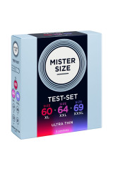 MISTER SIZE - CAMPIONE CONFEZIONE PRESERVATIVI MISURA 60-64-69 MM (3 UNITÀ)