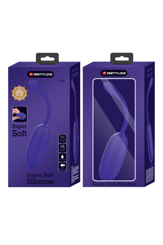 PRETTY LOVE - UOVO VIBRANTE JULIUS IMPERMEABILE-RICARICABILE VIOLA