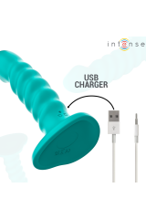 INTENSE - VIBRATORE BUFFY TAGLIA S DESIGN A SPIRALE 10 VIBRAZIONI TELECOMANDO BLU