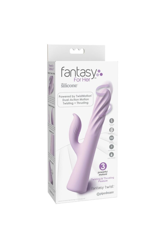 FANTASY FOR HER - FANTASY TWIST VIBRATOR TWISTMOTION CON ROTAZIONE E SPINTA VIOLA