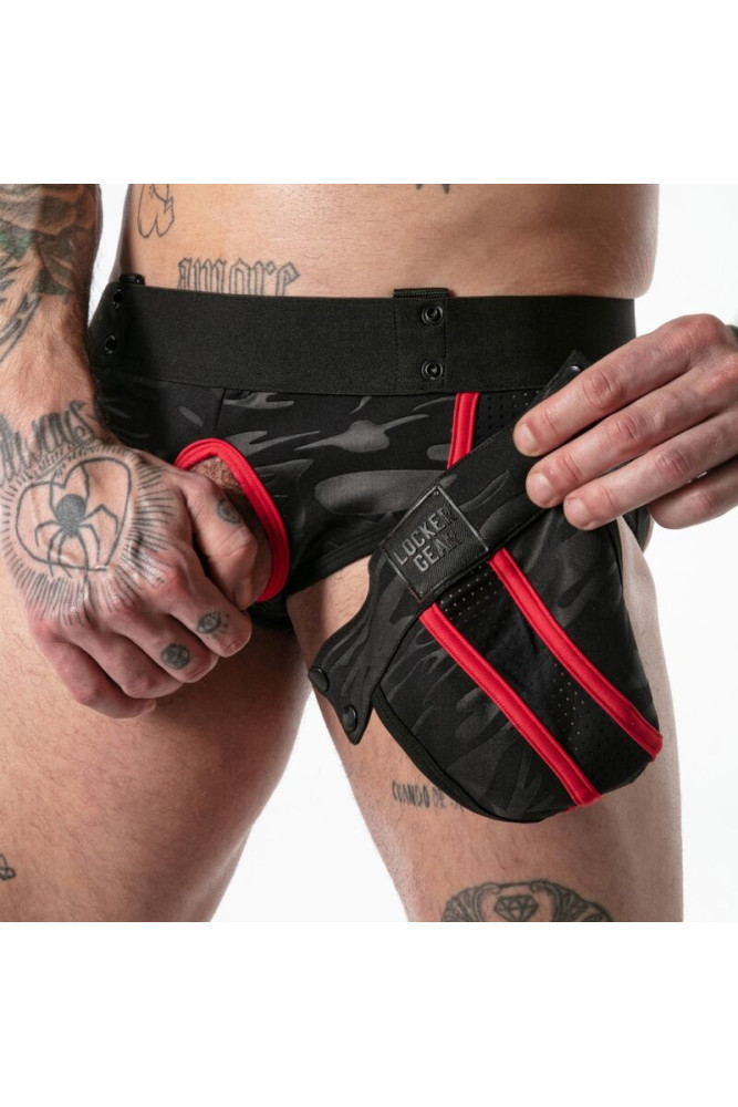 LOCKER GEAR - SBIANCINI DA LAVORO MILITARI COMPLETI ROSSI XL