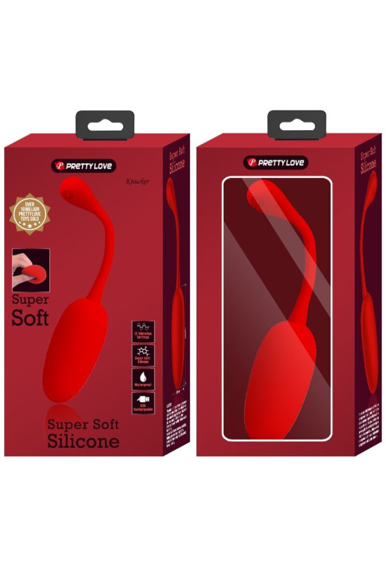 PRETTY LOVE - UOVO VIBRANTE RICARICABILE KNUCKER ROSSO