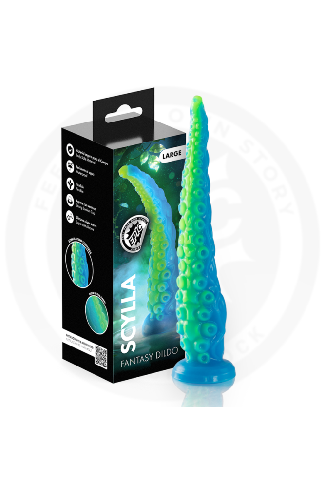 EPIC - SCYLLA DILDO CON TENTACOLI SOTTILI FLUORESCENTI