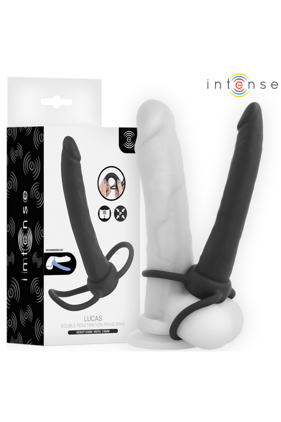 INTENSE - LUCAS DILDO ANALE CON ANELLO PER PENE E TESTICOLI IN SILICONE