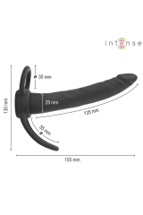INTENSE - LUCAS DILDO ANALE CON ANELLO PER PENE E TESTICOLI IN SILICONE