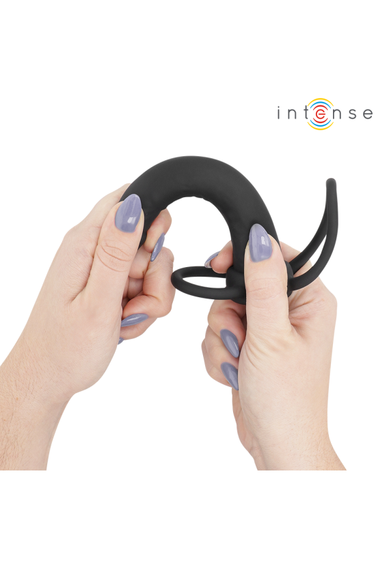 INTENSE - LUCAS DILDO ANALE CON ANELLO PER PENE E TESTICOLI IN SILICONE
