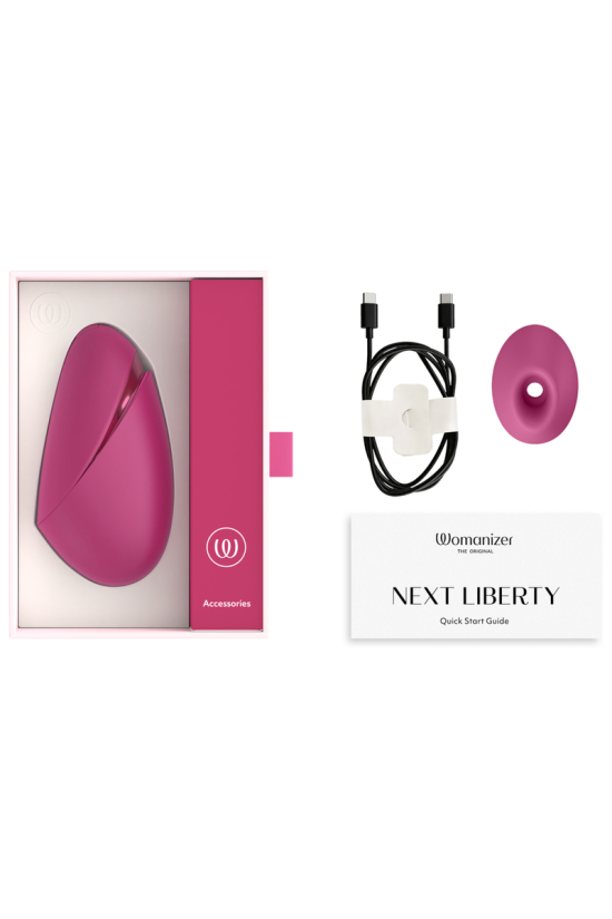 WOMANIZER - NEXT LIBERTY STIMOLATORE CLITORIDEO 3D INTENSO ROSA ARIA DI PIACERE