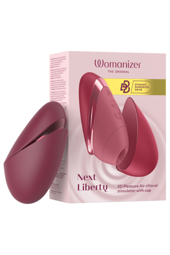 WOMANIZER - NEXT LIBERTY 3D PLEASURE AIR CLITORAL STIMULATOR BORDEAUX