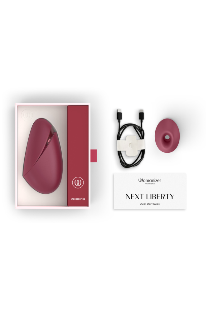 WOMANIZER - NEXT LIBERTY 3D PLEASURE AIR CLITORAL STIMULATOR BORDEAUX