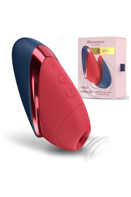 WOMANIZER - NEXT LIBERTY 3D PLEASURE AIR STIMOLATORE CLITORIDEO BLU/ROSSO