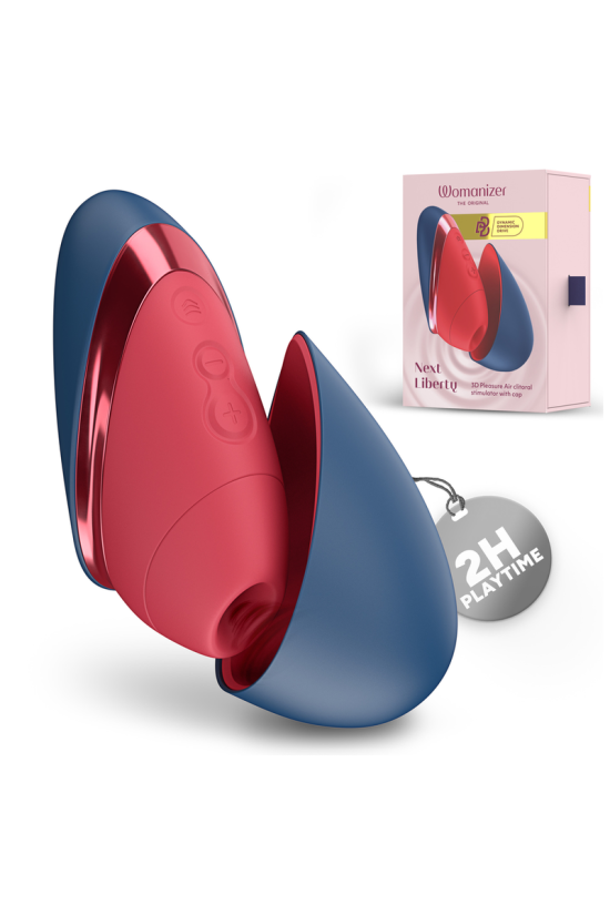 WOMANIZER - NEXT LIBERTY 3D PLEASURE AIR STIMOLATORE CLITORIDEO BLU/ROSSO