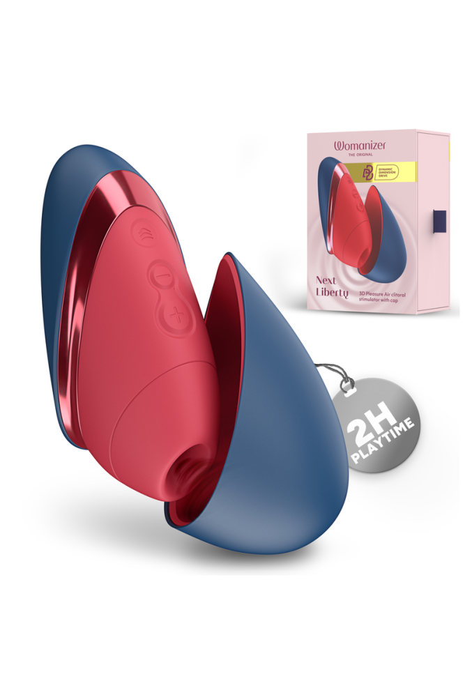 WOMANIZER - NEXT LIBERTY 3D PLEASURE AIR STIMOLATORE CLITORIDEO BLU/ROSSO