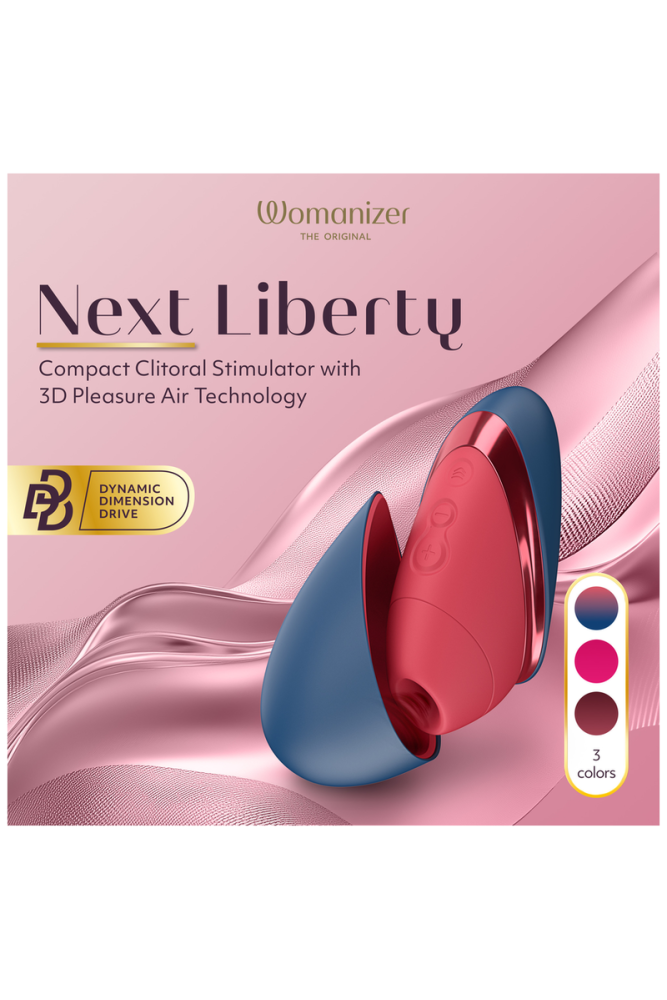 WOMANIZER - NEXT LIBERTY 3D PLEASURE AIR STIMOLATORE CLITORIDEO BLU/ROSSO