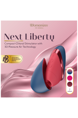 WOMANIZER - NEXT LIBERTY 3D PLEASURE AIR STIMOLATORE CLITORIDEO BLU/ROSSO