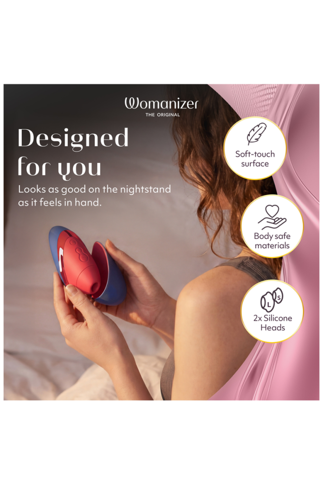 WOMANIZER - NEXT LIBERTY 3D PLEASURE AIR STIMOLATORE CLITORIDEO BLU/ROSSO