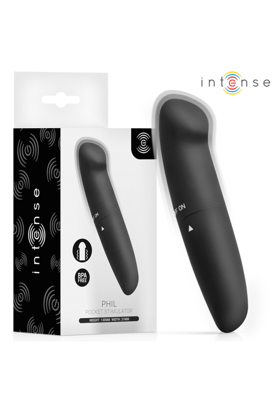 INTENSE - VIBRATORE PER IL PUNTO G PHIL NERO 13 CM