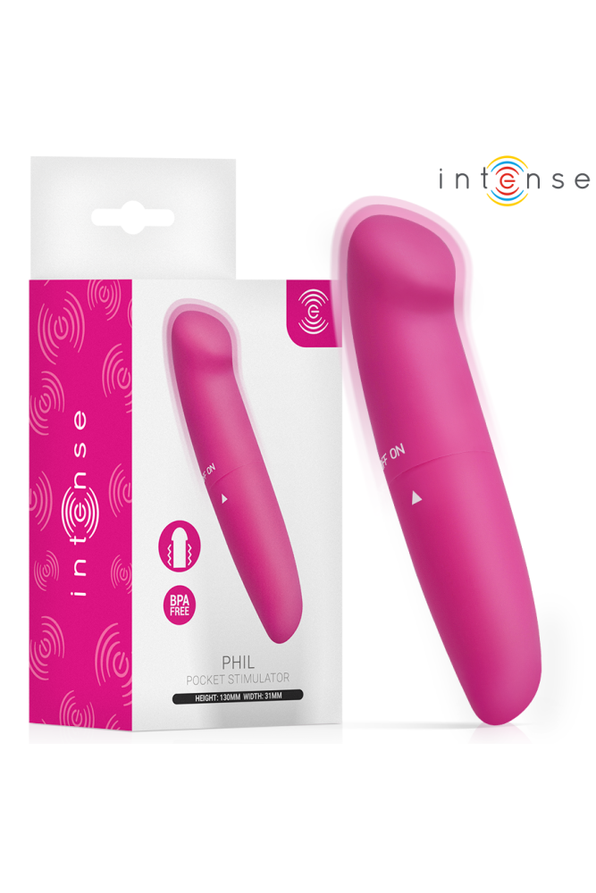 INTENSE - VIBRATORE PER IL PUNTO G PHIL ROSA 13 CM