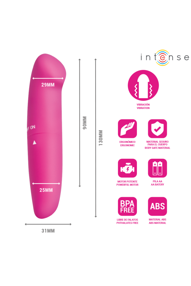 INTENSE - VIBRATORE PER IL PUNTO G PHIL ROSA 13 CM