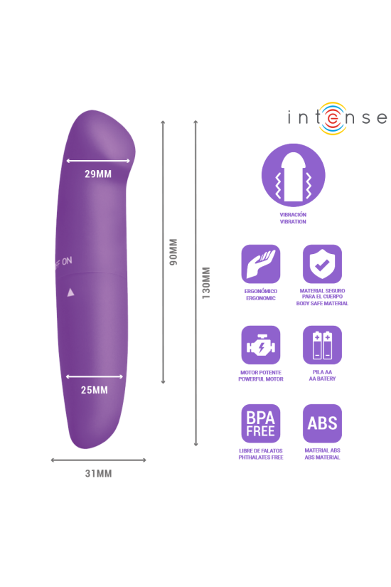 INTENSE - VIBRATORE PER IL PUNTO G PHIL VIOLA 13 CM