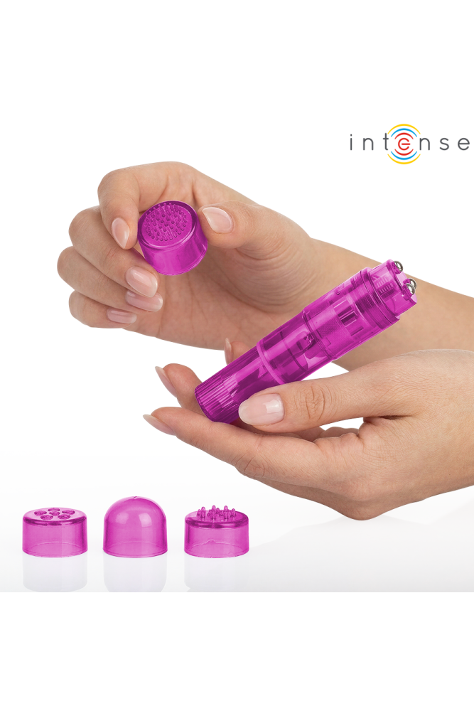 INTENSO - MINI MASSAGGIATORE KURT CON 4 TESTINE INTERCAMBIABILI ROSA