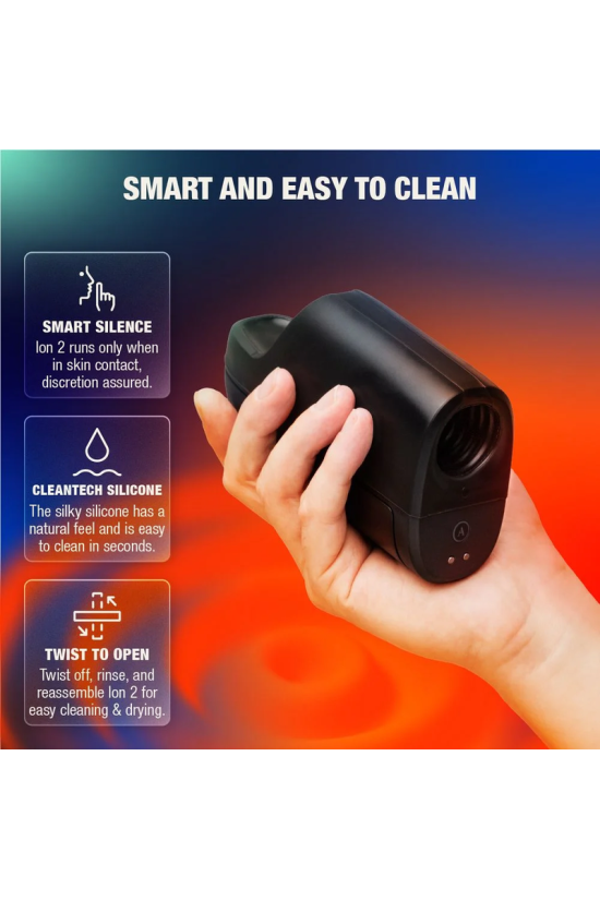 ARCWAVE - ION 2 STROKER MASCHILE CON STIMOLAZIONE A ONDE D'ARIA PULSANTI NERO