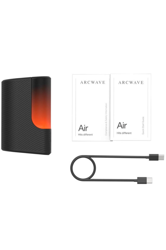 ARCWAVE - AIR MASTURBATORE MASCHILE ELASTICO CON IMPULSI D'ARIA E 6 LIVELLI DI INTENSITÀ NERO