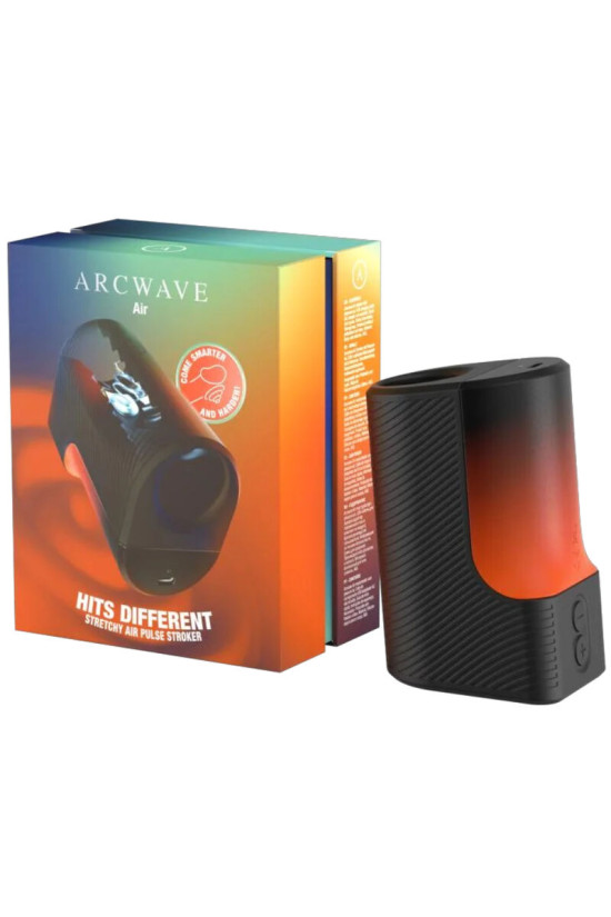 ARCWAVE - AIR MASTURBATORE MASCHILE ELASTICO CON IMPULSI D'ARIA E 6 LIVELLI DI INTENSITÀ NERO