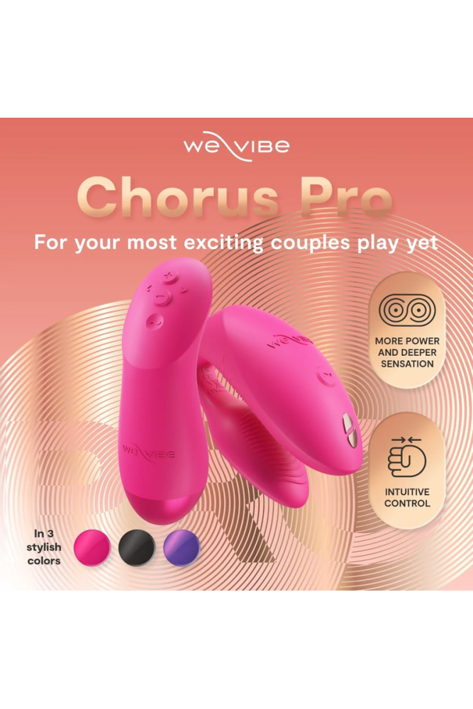 WE-VIBE - VIBRATORE PER COPPIE CHORUS PRO PREMIUM ROSA ELETTRICO