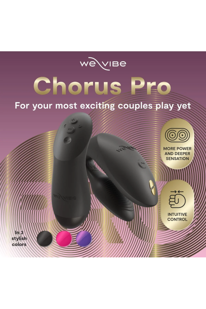 WE-VIBE - VIBRATORE PER COPPIE CHORUS PRO PREMIUM NERO SATINATO
