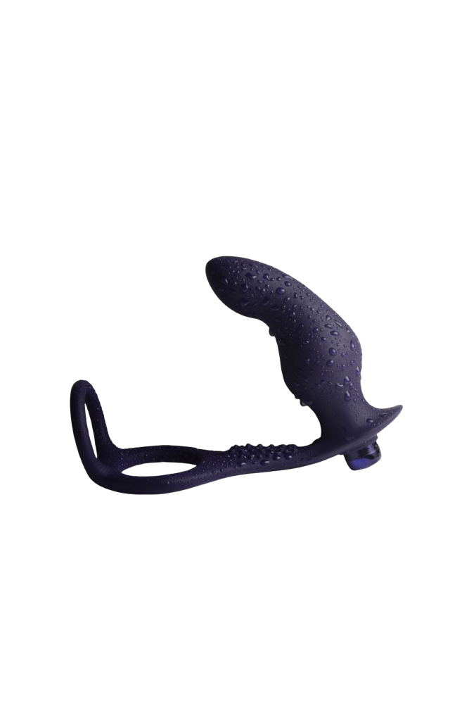 ROCKS-OFF - NOVA ZENTURIAN PLUG PROSTATICO VIBRANTE CON ANELLI 16 MODALITÀ BLU SCURO