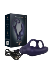 ROCKS-OFF - NOVA ZENTURIAN PLUG PROSTATICO VIBRANTE CON ANELLI 16 MODALITÀ BLU SCURO