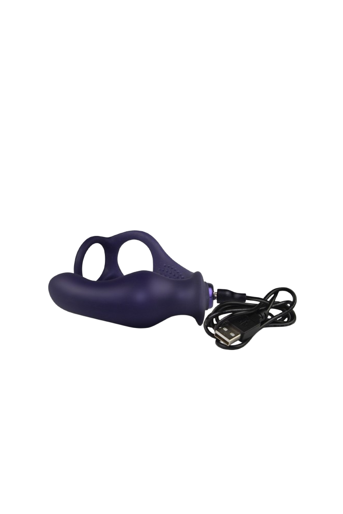 ROCKS-OFF - NOVA ZENTURIAN PLUG PROSTATICO VIBRANTE CON ANELLI 16 MODALITÀ BLU SCURO