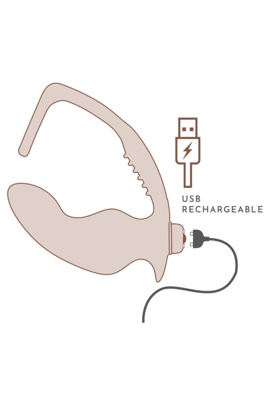 ROCKS-OFF - NOVA ZENTURIAN PLUG PROSTATICO VIBRANTE CON ANELLI 16 MODALITÀ BLU SCURO
