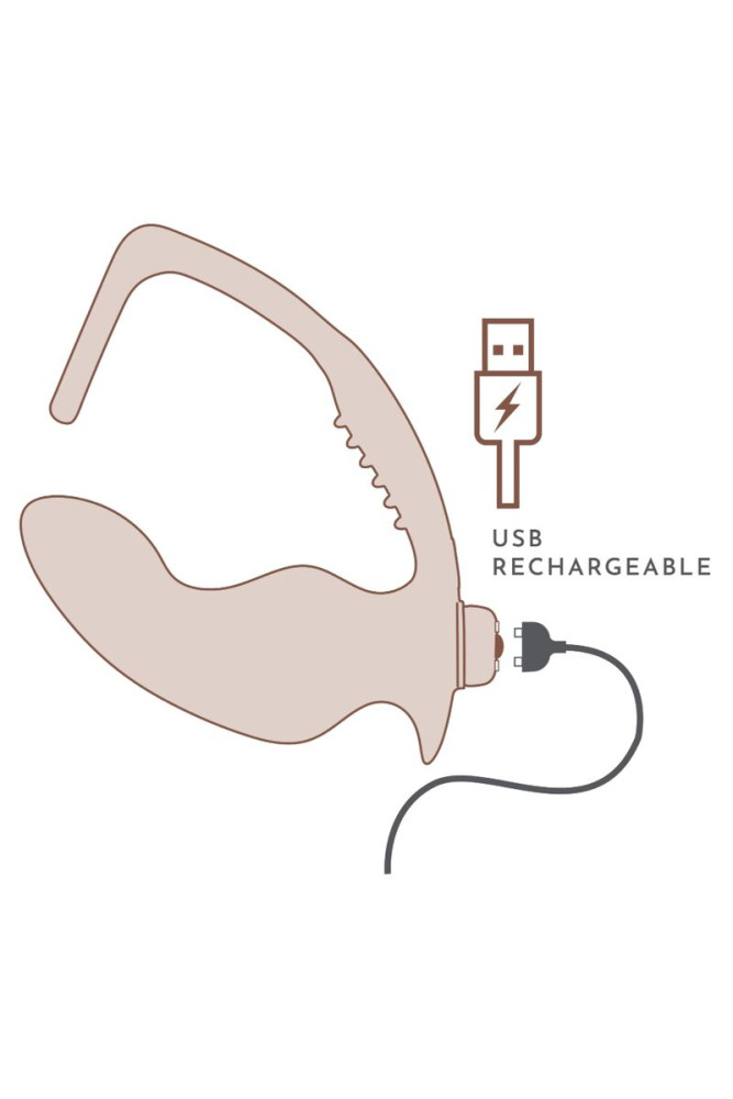 ROCKS-OFF - NOVA ZENTURIAN PLUG PROSTATICO VIBRANTE CON ANELLI 16 MODALITÀ BLU SCURO