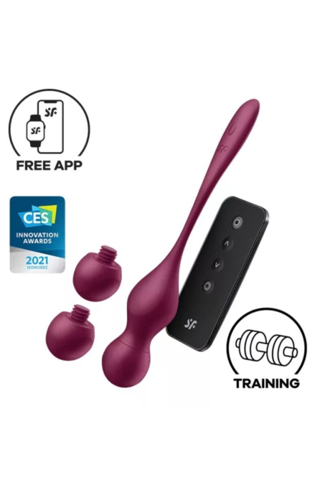SATISFYER - LOVE BIRDS VARY SFERE VIBRANTI APP GRATUITA WINE ROSSO