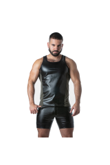 LOCKER GEAR - PUNCH HOLE LEATHERETTE CANOTTA KAKI L