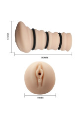CRAZY BULL - MASTURBADOR CON ANELLI VAGINA MODELLO 2