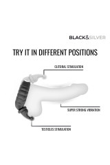 BLACK &amp; SILVER - - NEO ANELLO VIBRANTE RICARICABILE PER COPPIE